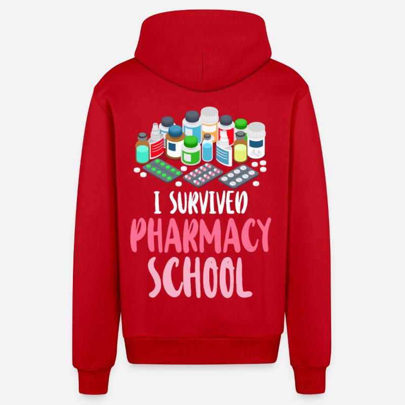Pharmacy Tech Technician - Organic Relaxed Kapuzenjacke Made in EU - Rot