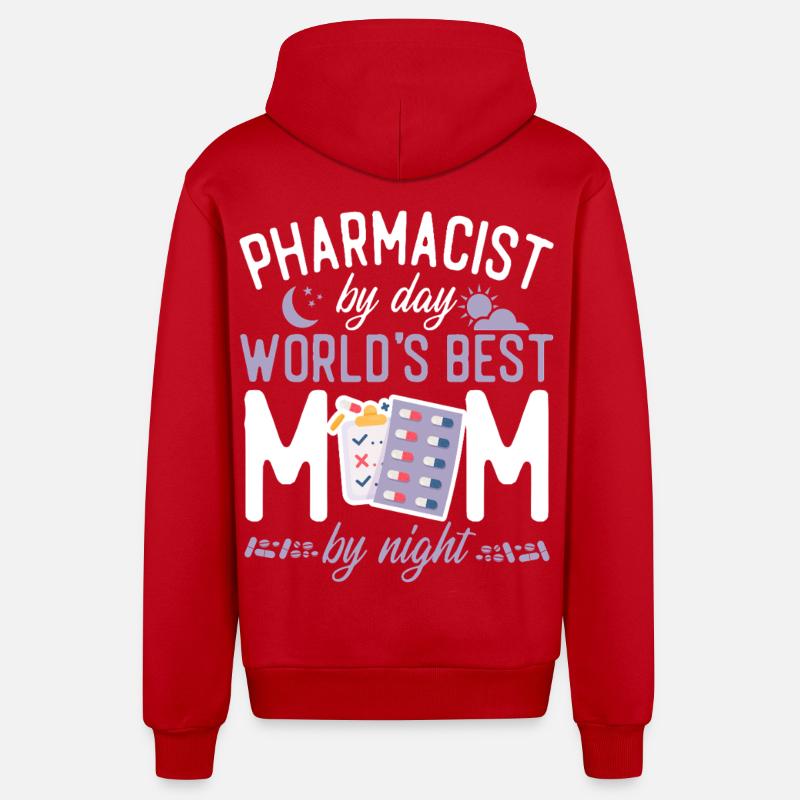 Pharmacy Tech Technician - Organic Relaxed Kapuzenjacke Made in EU - Rot