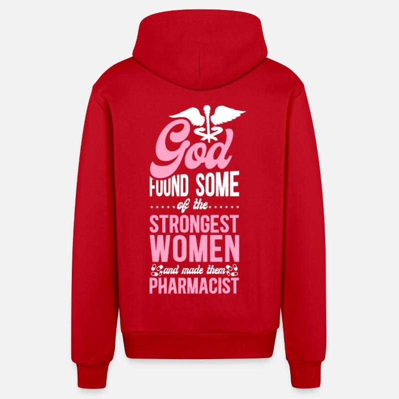 Pharmacy Tech Technician - Organic Relaxed Kapuzenjacke Made in EU - Rot