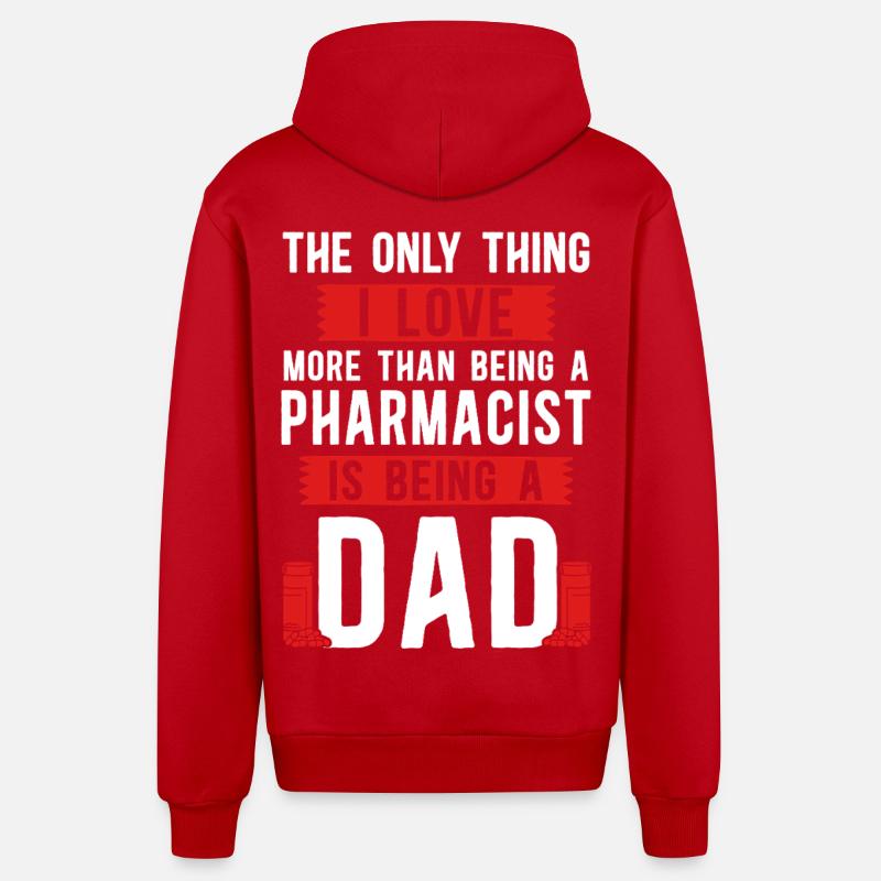Pharmacy Tech Technician - Organic Relaxed Kapuzenjacke Made in EU - Rot