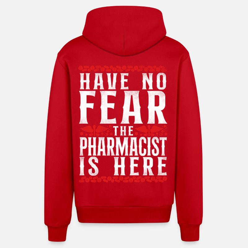 Pharmacy Tech Technician - Organic Relaxed Kapuzenjacke Made in EU - Rot