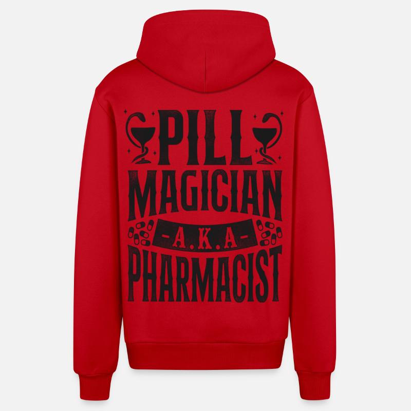 Pharmacy Tech Technician - Organic Relaxed Kapuzenjacke Made in EU - Rot