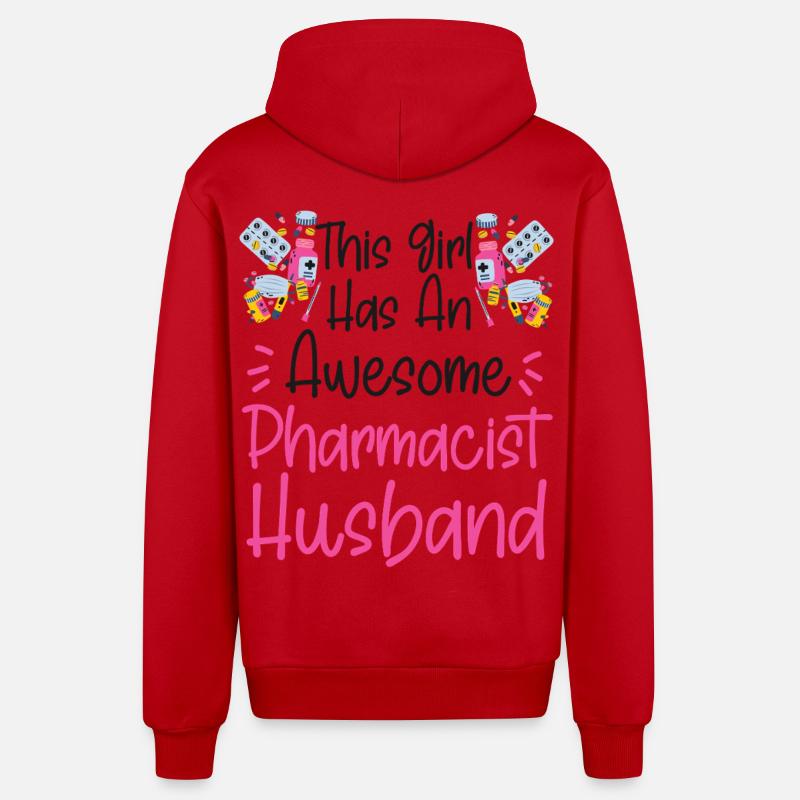 Pharmacy Tech Technician - Organic Relaxed Kapuzenjacke Made in EU - Rot