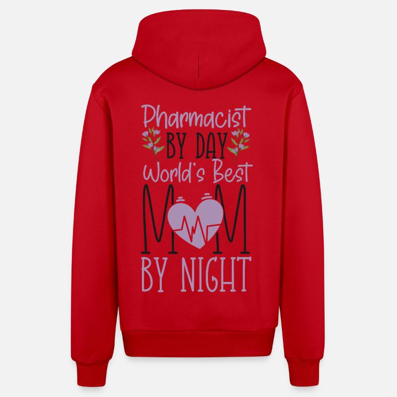 Pharmacy Tech Technician - Organic Relaxed Kapuzenjacke Made in EU - Rot
