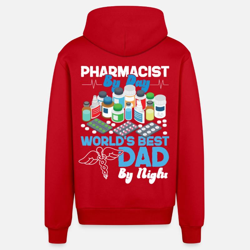 Pharmacy Tech Technician - Organic Relaxed Kapuzenjacke Made in EU - Rot