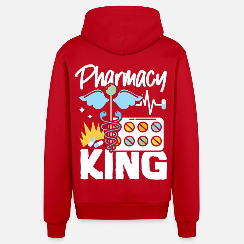 Pharmacy Tech Technician - Organic Relaxed Kapuzenjacke Made in EU - Rot