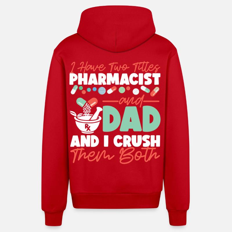 Pharmacy Tech Technician - Organic Relaxed Kapuzenjacke Made in EU - Rot