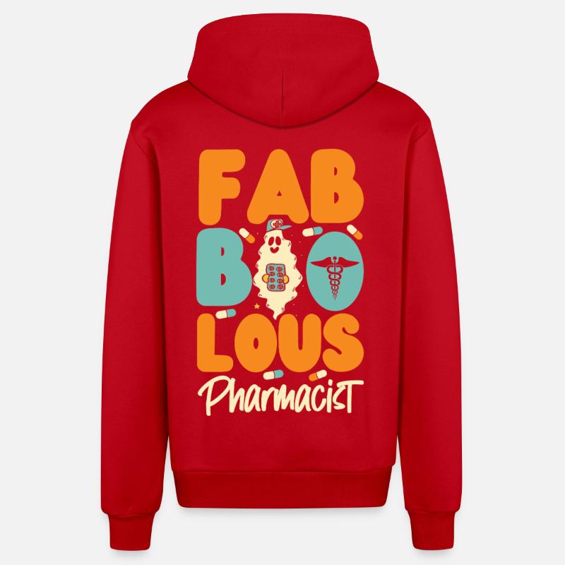 Pharmacy Tech Technician - Organic Relaxed Kapuzenjacke Made in EU - Rot