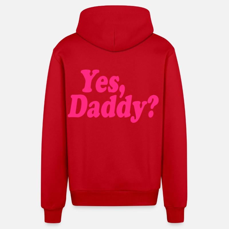 Yes daddy - Veste à capuche bio décontractée fabriquée en UE - rouge