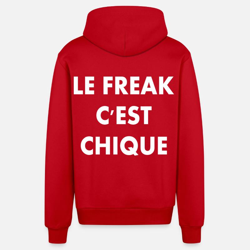 le freak c'est chique - Organic Relaxed Kapuzenjacke Made in EU - Rot