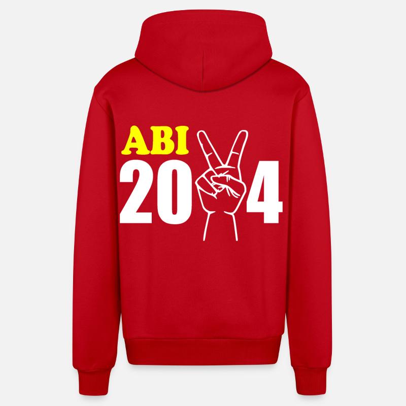 Abi 2024 - Organic Relaxed Kapuzenjacke Made in EU - Rot