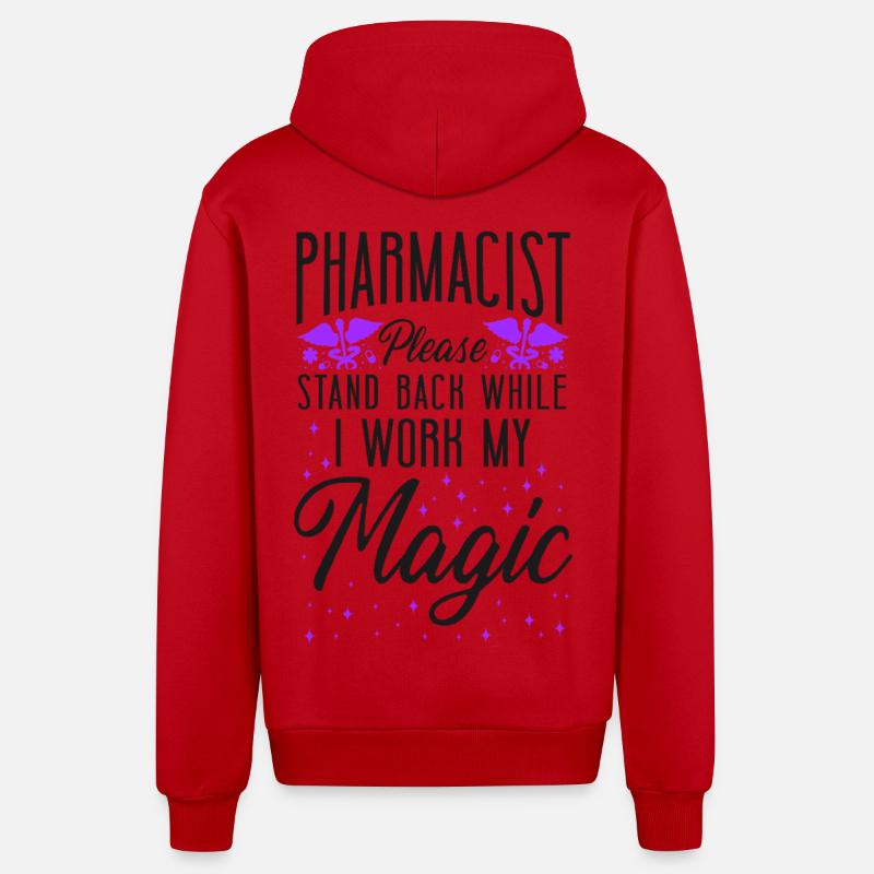 Pharmacy Tech Technician - Organic Relaxed Kapuzenjacke Made in EU - Rot
