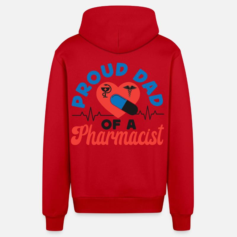 Pharmacy Tech Technician - Organic Relaxed Kapuzenjacke Made in EU - Rot