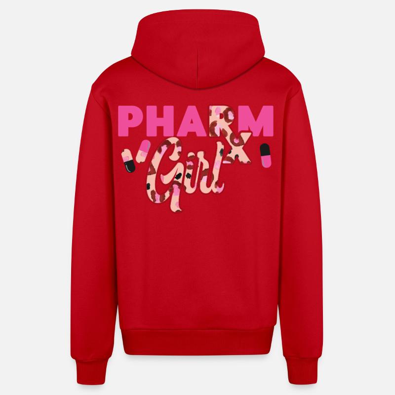 Pharmacy Tech Technician - Organic Relaxed Kapuzenjacke Made in EU - Rot