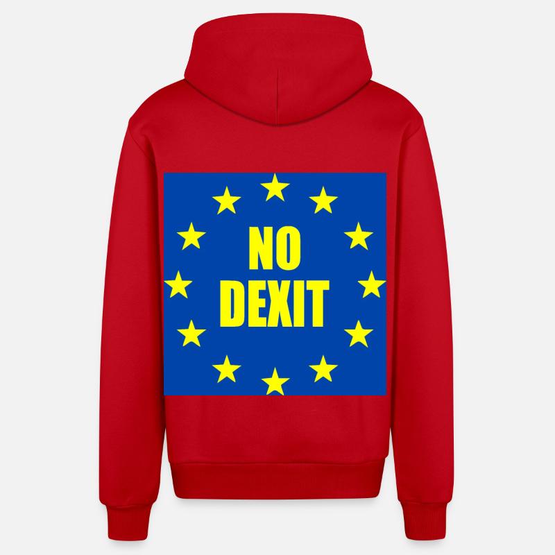 No dexit - Veste à capuche bio décontractée fabriquée en UE - rouge
