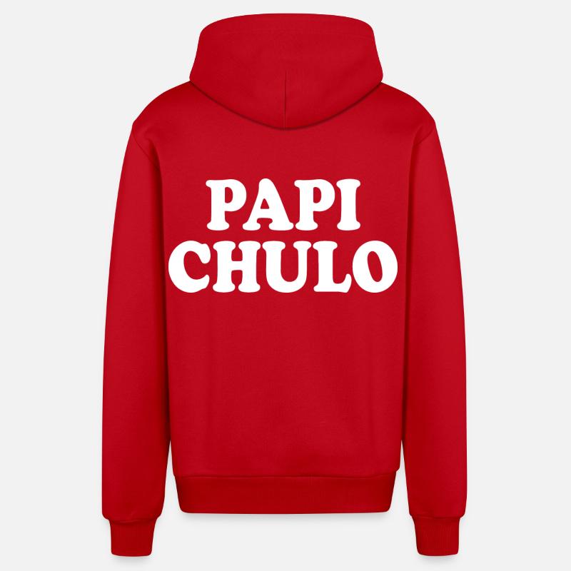 Papi chulo - Organic Relaxed Kapuzenjacke Made in EU - Rot