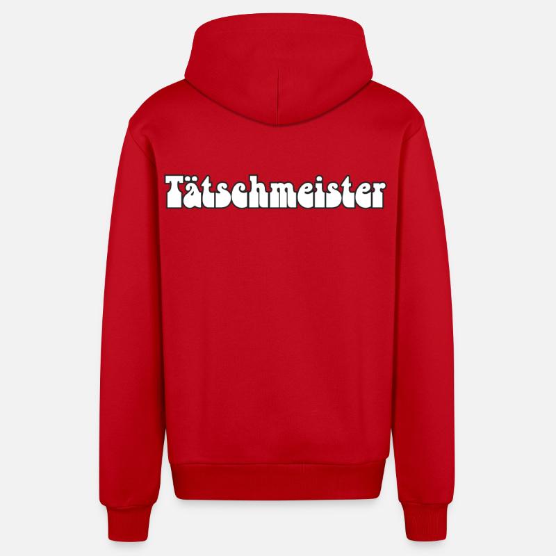 Tätschmeister oder Tätschmeischter gäu - Organic Relaxed Kapuzenjacke Made in EU - Rot