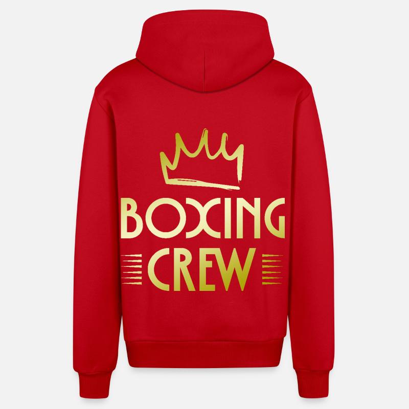 Équipe de boxe - Veste à capuche bio décontractée fabriquée en UE - rouge