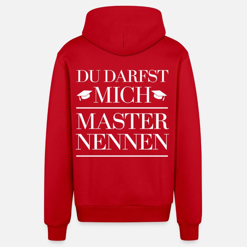 Master Abschluss Absolvent Masterabschluss Student - Organic Relaxed Kapuzenjacke Made in EU - Rot