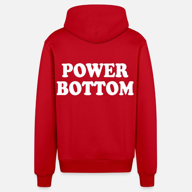 Power bottom - Veste à capuche bio décontractée fabriquée en UE - rouge