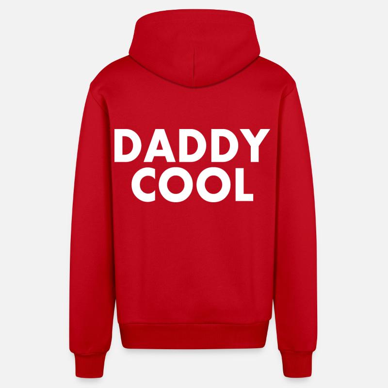 Daddy cool - Veste à capuche bio décontractée fabriquée en UE - rouge