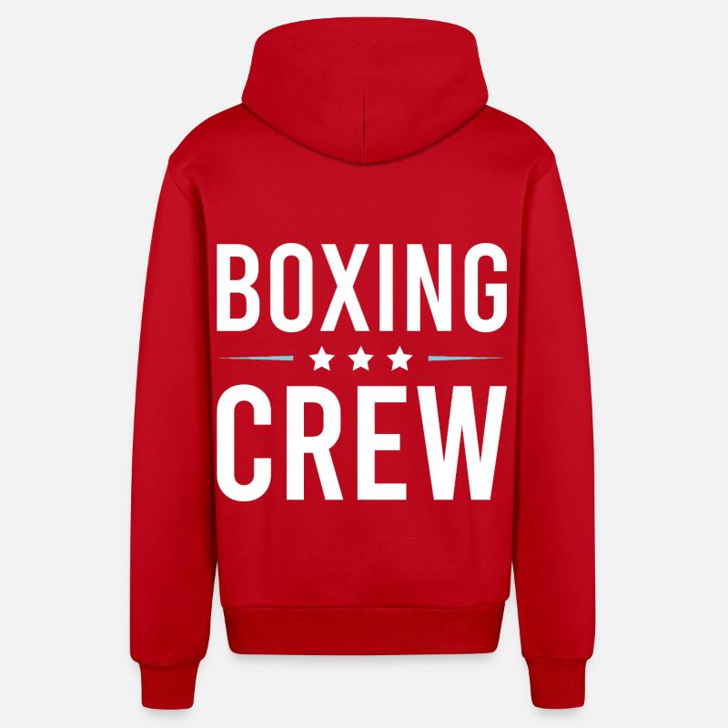 Équipe de boxe - Veste à capuche bio décontractée fabriquée en UE - rouge