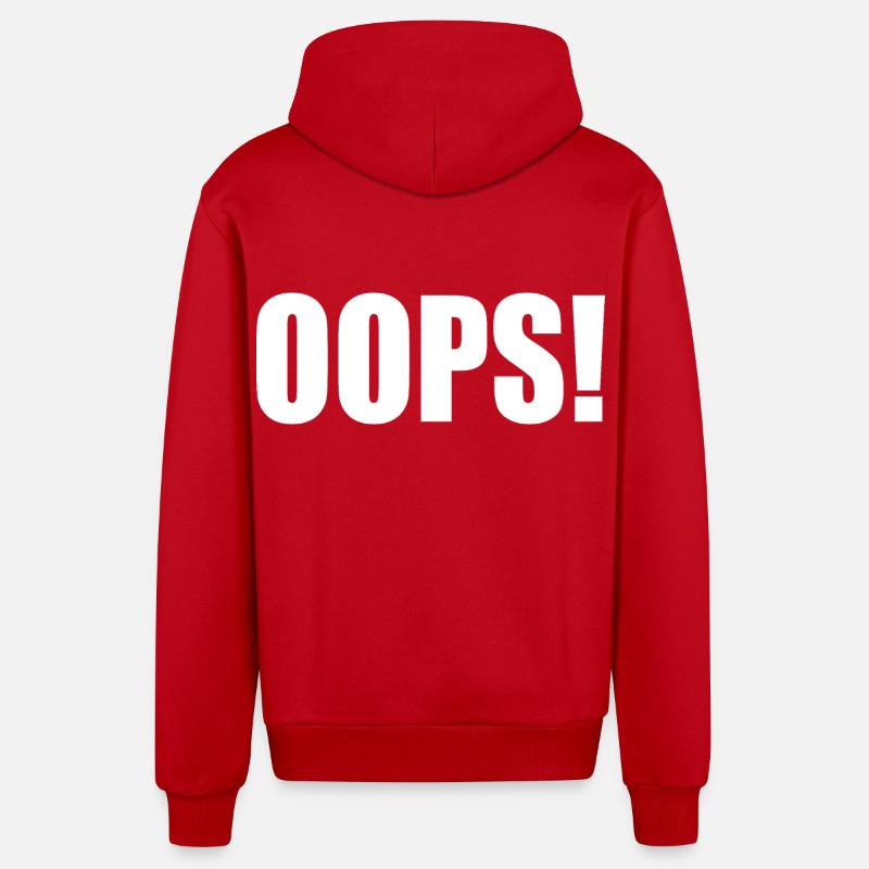 Oops - Organic Relaxed Kapuzenjacke Made in EU - Rot