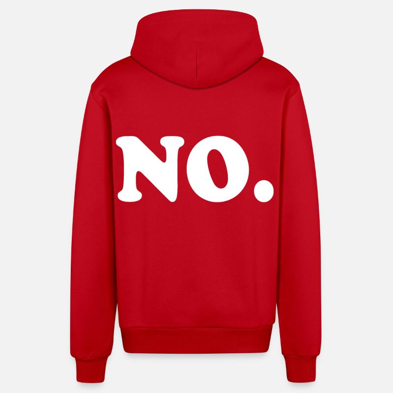 No - Organic Relaxed Kapuzenjacke Made in EU - Rot