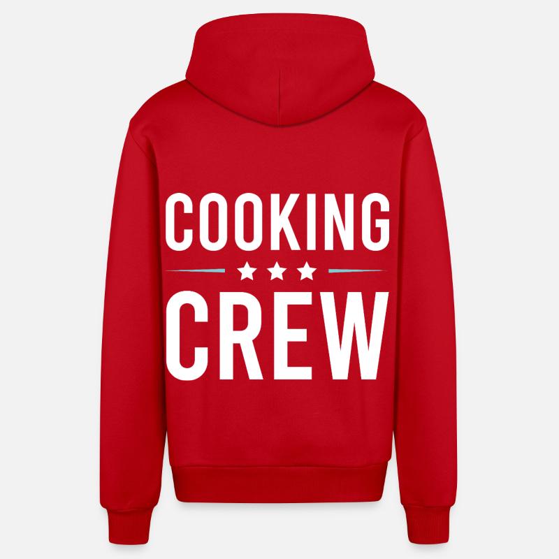 Équipe de cuisine - Veste à capuche bio décontractée fabriquée en UE - rouge