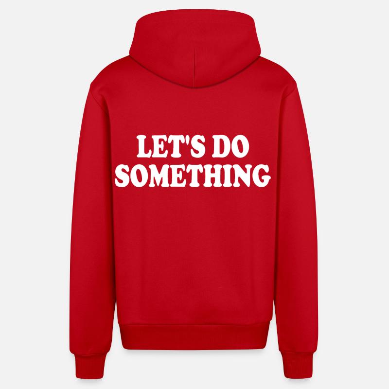 lets do something - Organic Relaxed Kapuzenjacke Made in EU - Rot