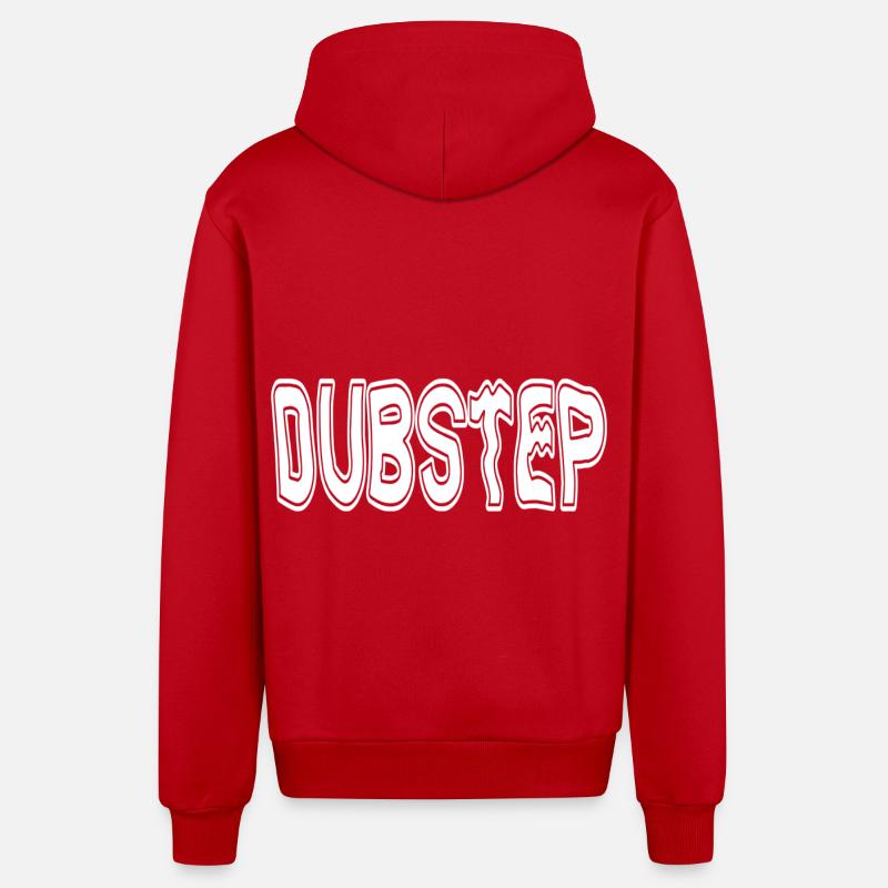 Dubstep - Veste à capuche bio décontractée fabriquée en UE - rouge