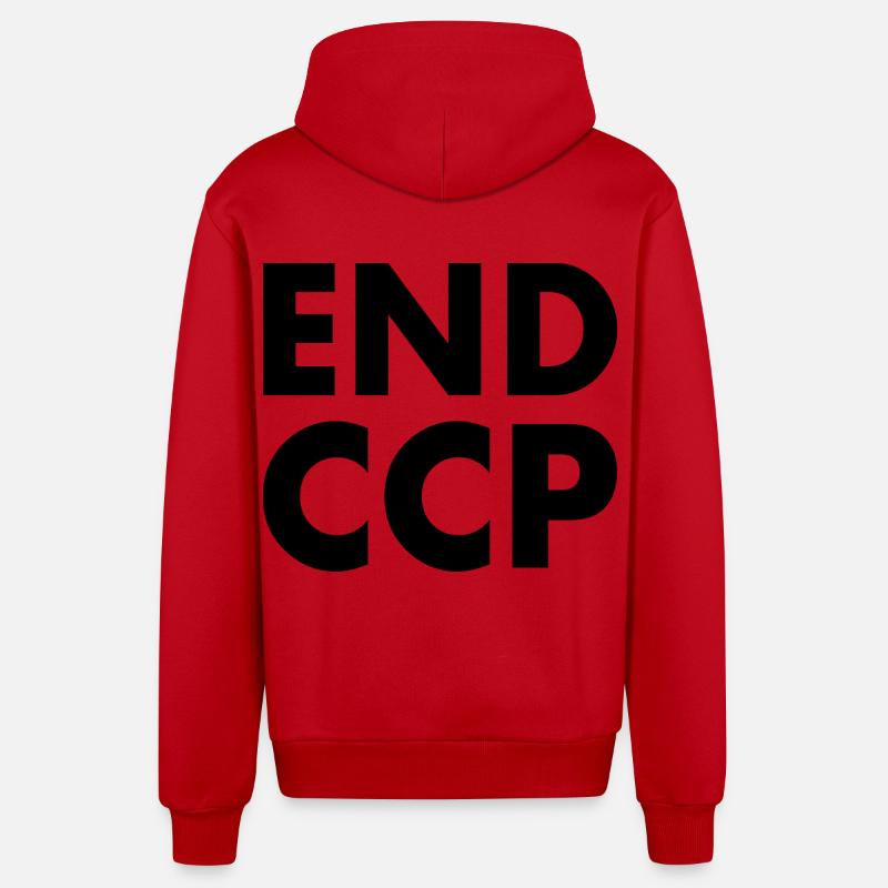 End ccp - Veste à capuche bio décontractée fabriquée en UE - rouge