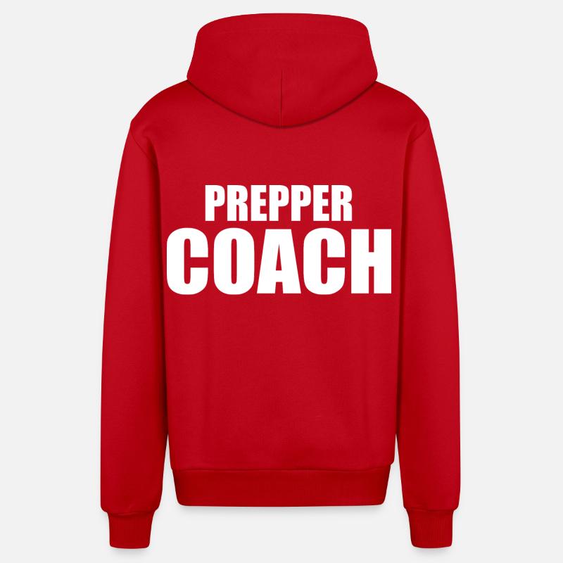 Prepper - Organic Relaxed Kapuzenjacke Made in EU - Rot