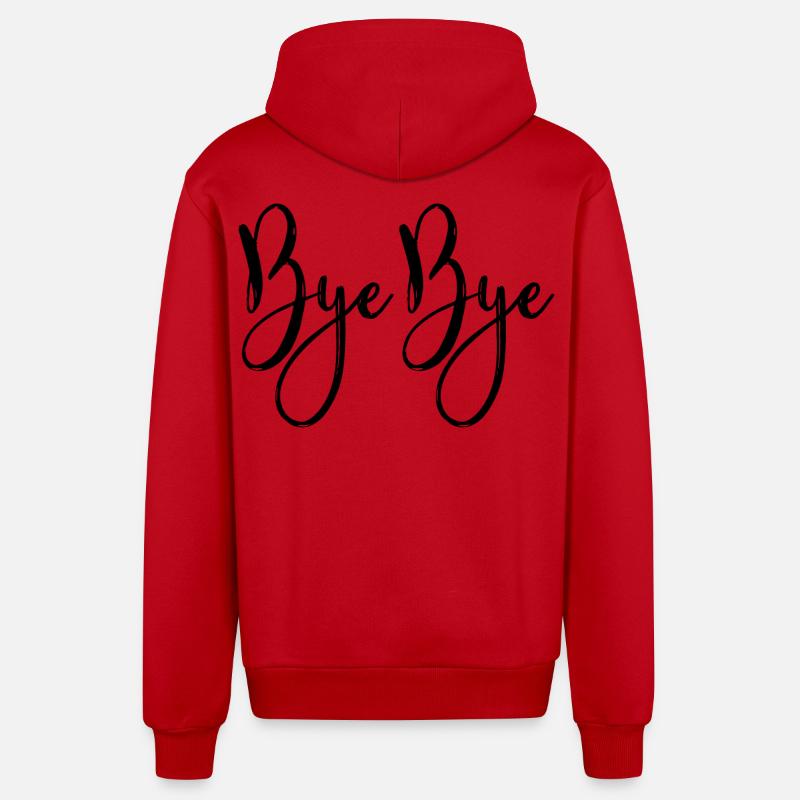 Bye bye - Veste à capuche bio décontractée fabriquée en UE - rouge