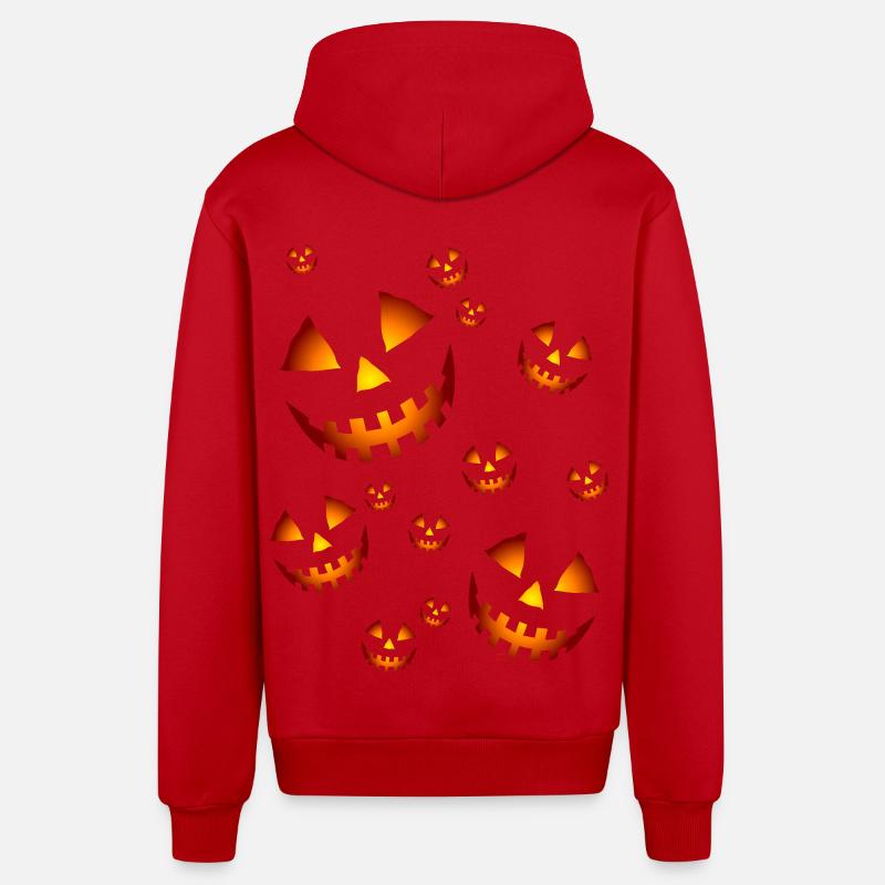 Les citrouilles - Veste à capuche bio décontractée fabriquée en UE - rouge