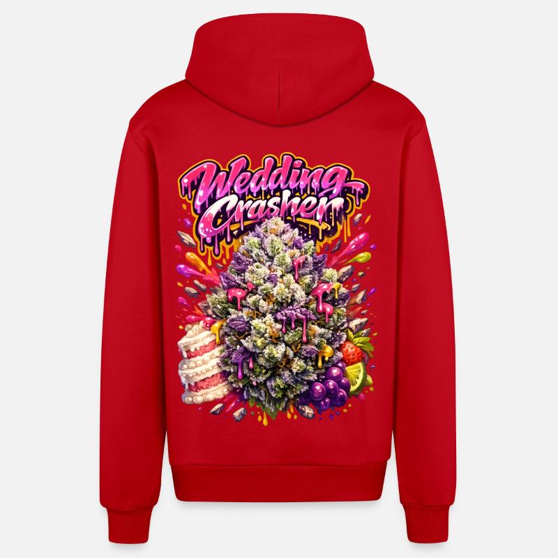 Graffiti Wedding Crasher Gravure d’art - Veste à capuche bio décontractée fabriquée en UE - rouge