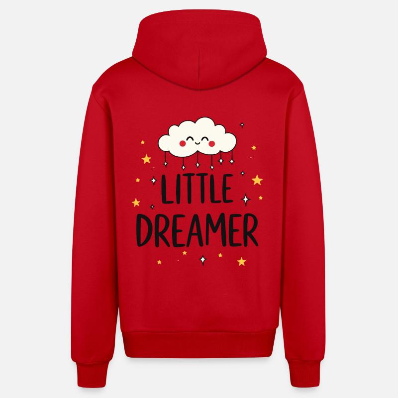 Petit Rêveur Cloud Étoiles - Veste à capuche bio décontractée fabriquée en UE - rouge