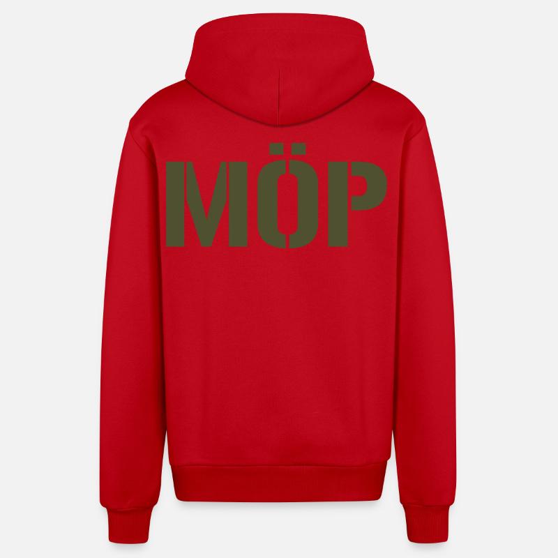 SERPILLIÈRE - Veste à capuche bio décontractée fabriquée en UE - rouge