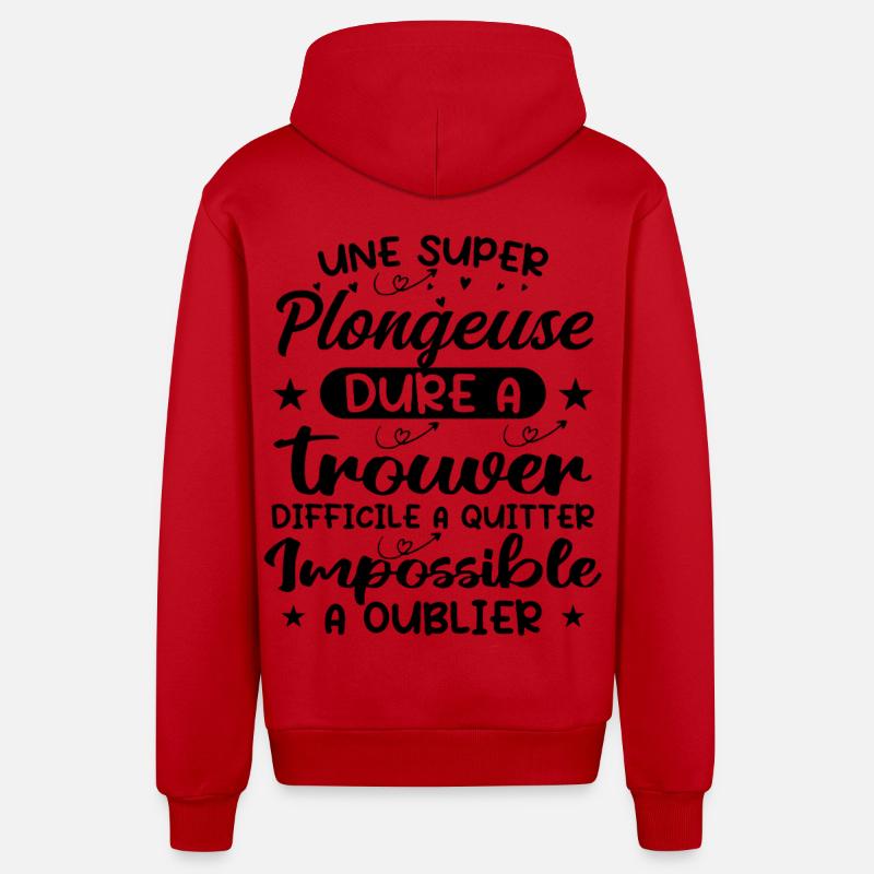 Ein Super Diver - Diver Geschenk - Organic Relaxed Kapuzenjacke Made in EU - Rot