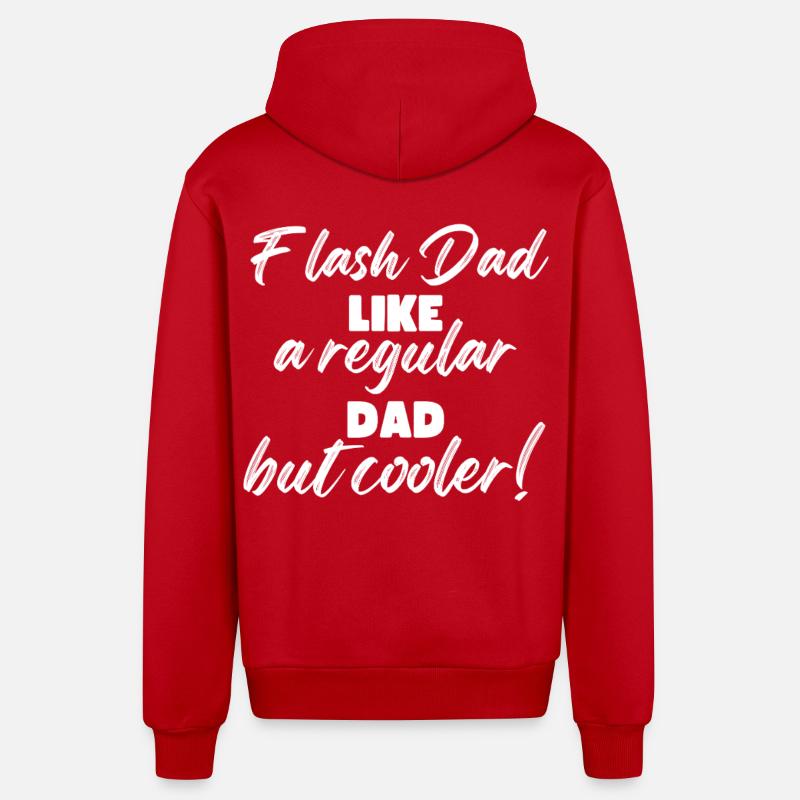 Bloc Flash Papa Boulderer - Veste à capuche bio décontractée fabriquée en UE - rouge