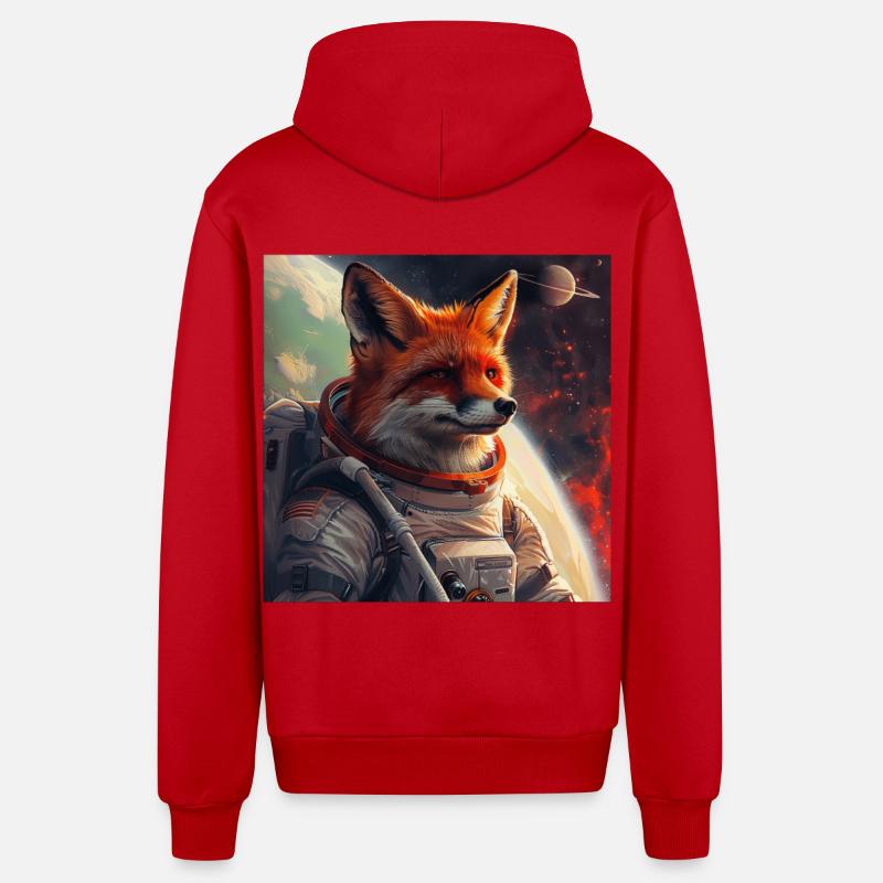 Fuchs - Organic Relaxed Kapuzenjacke Made in EU - Rot