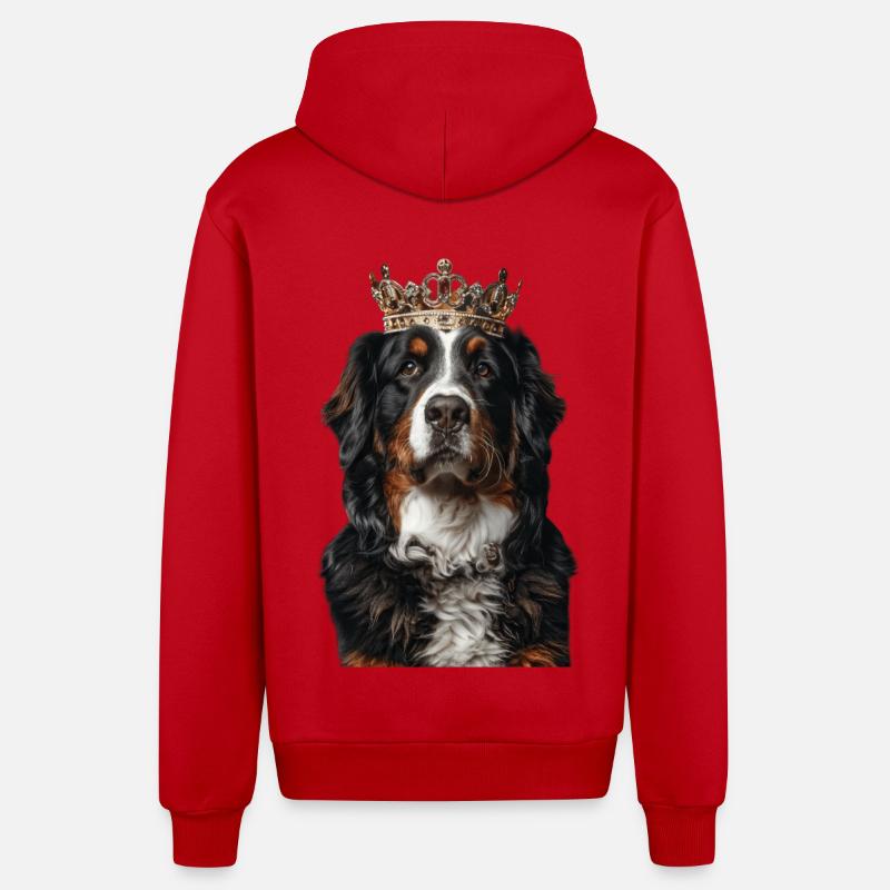 Bouvier bernois - Veste à capuche bio décontractée fabriquée en UE - rouge