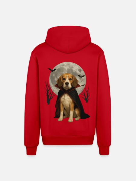 Beagle - Organic Relaxed Kapuzenjacke Made in EU - Rot