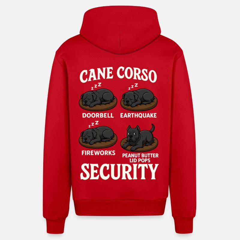 Cane corso - Veste à capuche bio décontractée fabriquée en UE - rouge