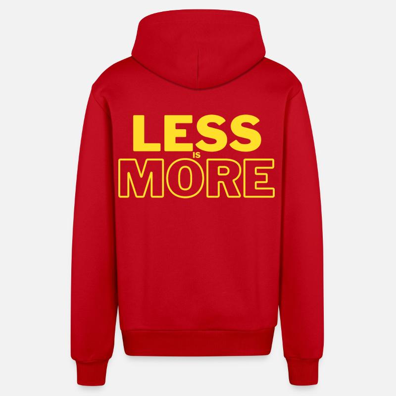 Moins, c’est plus - Veste à capuche bio décontractée fabriquée en UE - rouge