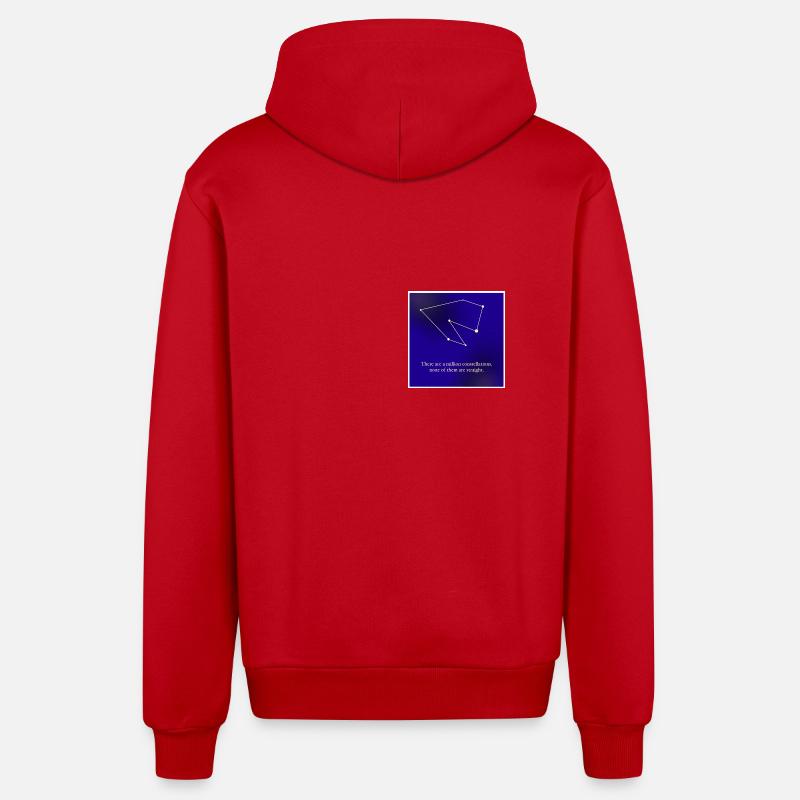 Queeres Sternenbild - Organic Relaxed Kapuzenjacke Made in EU - Rot