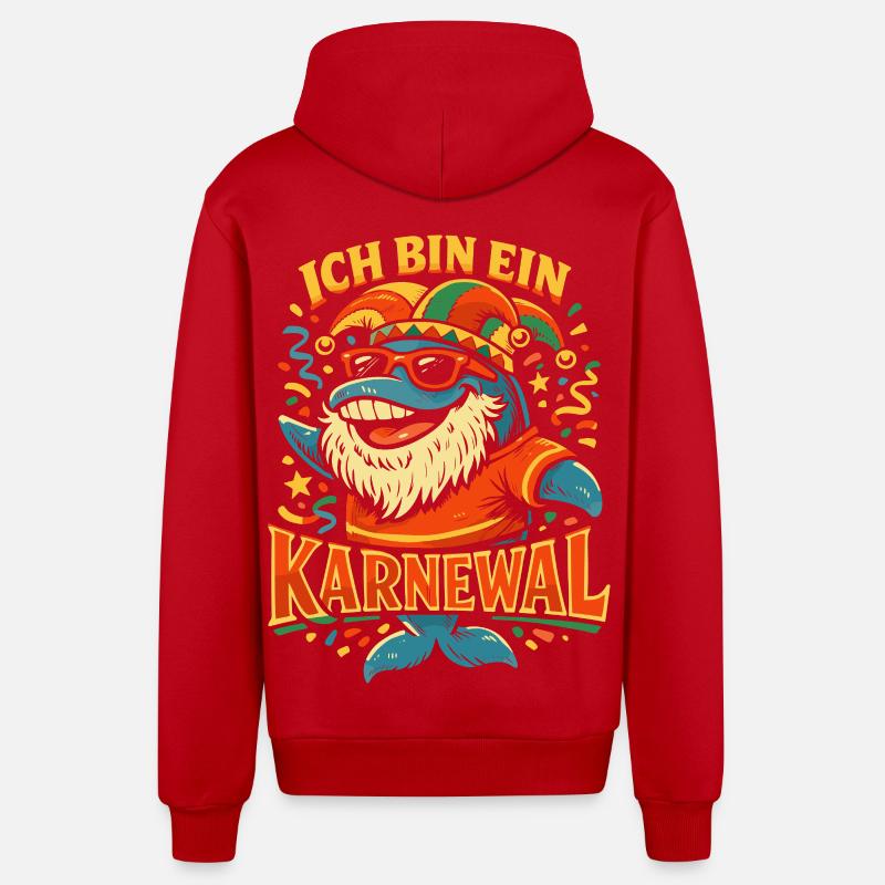 Carnaval de Cologne Cadeau du Carnaval - Veste à capuche bio décontractée fabriquée en UE - rouge