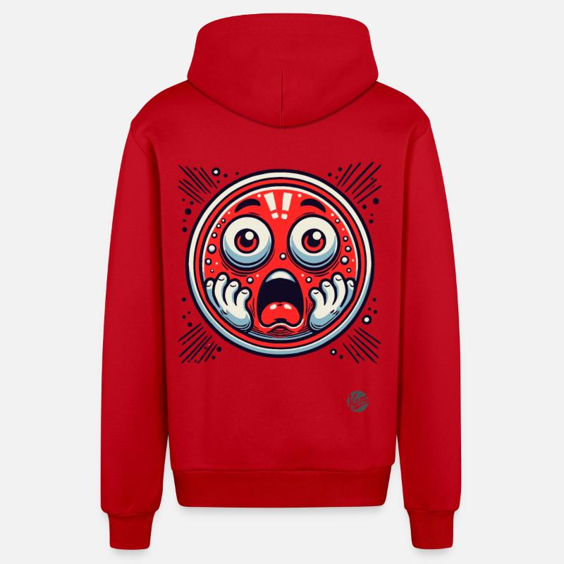 Choquant, oh non ! - Veste à capuche bio décontractée fabriquée en UE - rouge