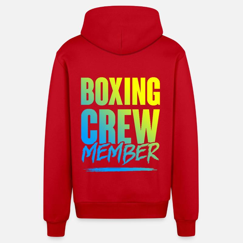 Équipe de boxe - Veste à capuche bio décontractée fabriquée en UE - rouge