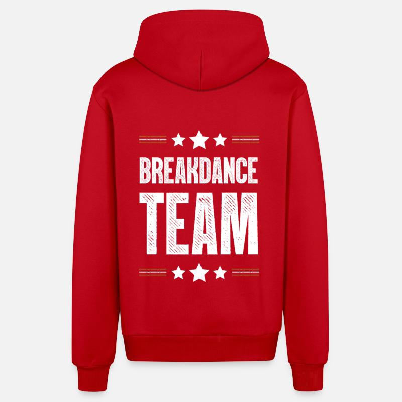 Équipe de breakdance - Veste à capuche bio décontractée fabriquée en UE - rouge